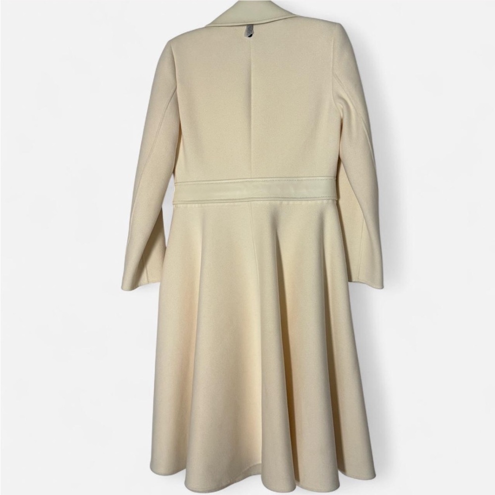 Mackage rose 2-in-1 double-face wool/leather jacket & long coat in cream - Picture 4 of 9